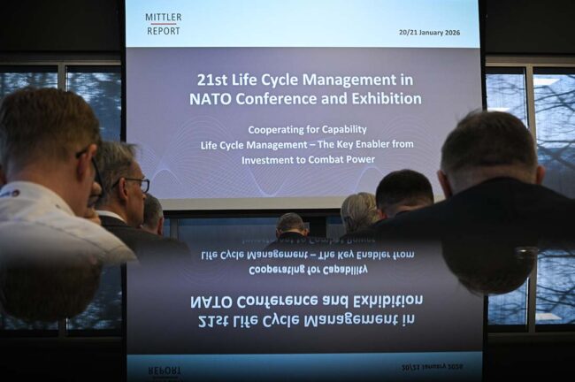 Brüssel, 20.01.2026, 21st NATO LCM Conference - Life Cycle Management in NATO. Foto: Mittler Report Verlag / picture alliance / Socrates Tassos